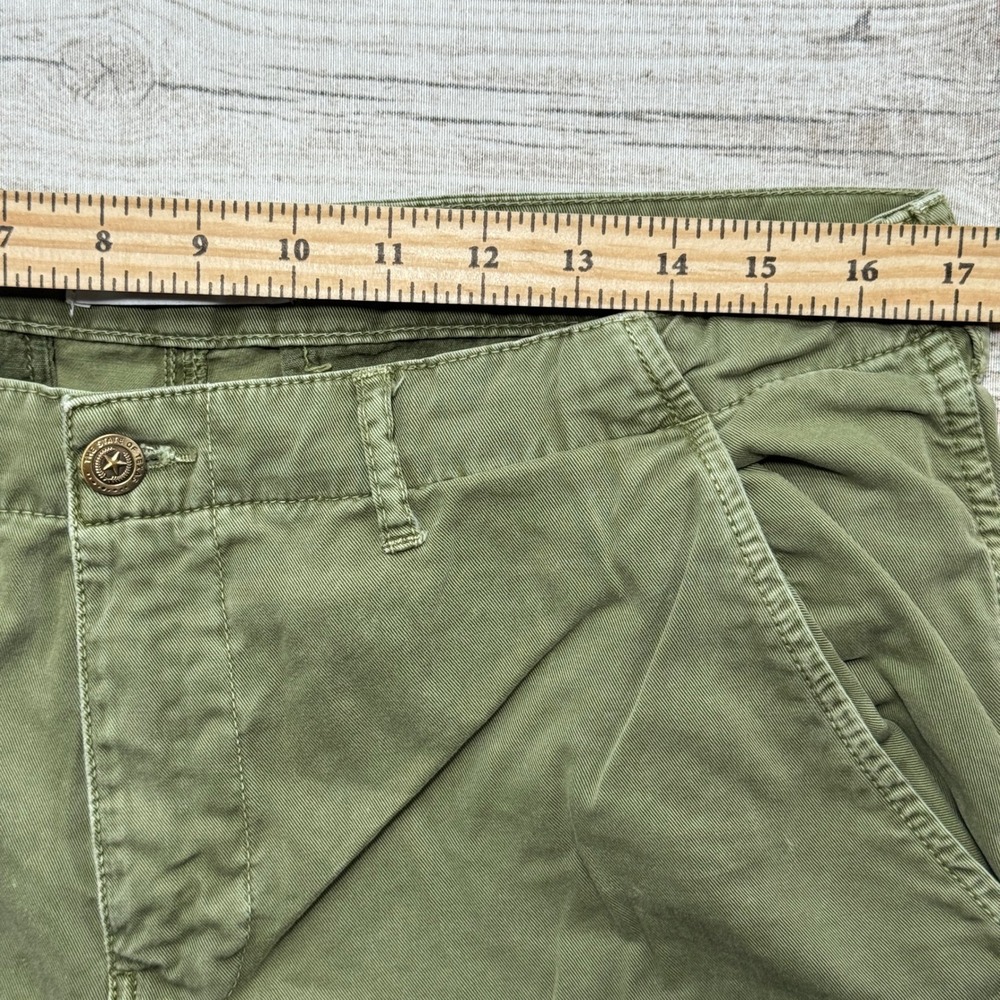 Zara Cargo Pants Women's 10 Olive Green Cotton Tapered Utility Hunting Joggers - Picture 3 of 8